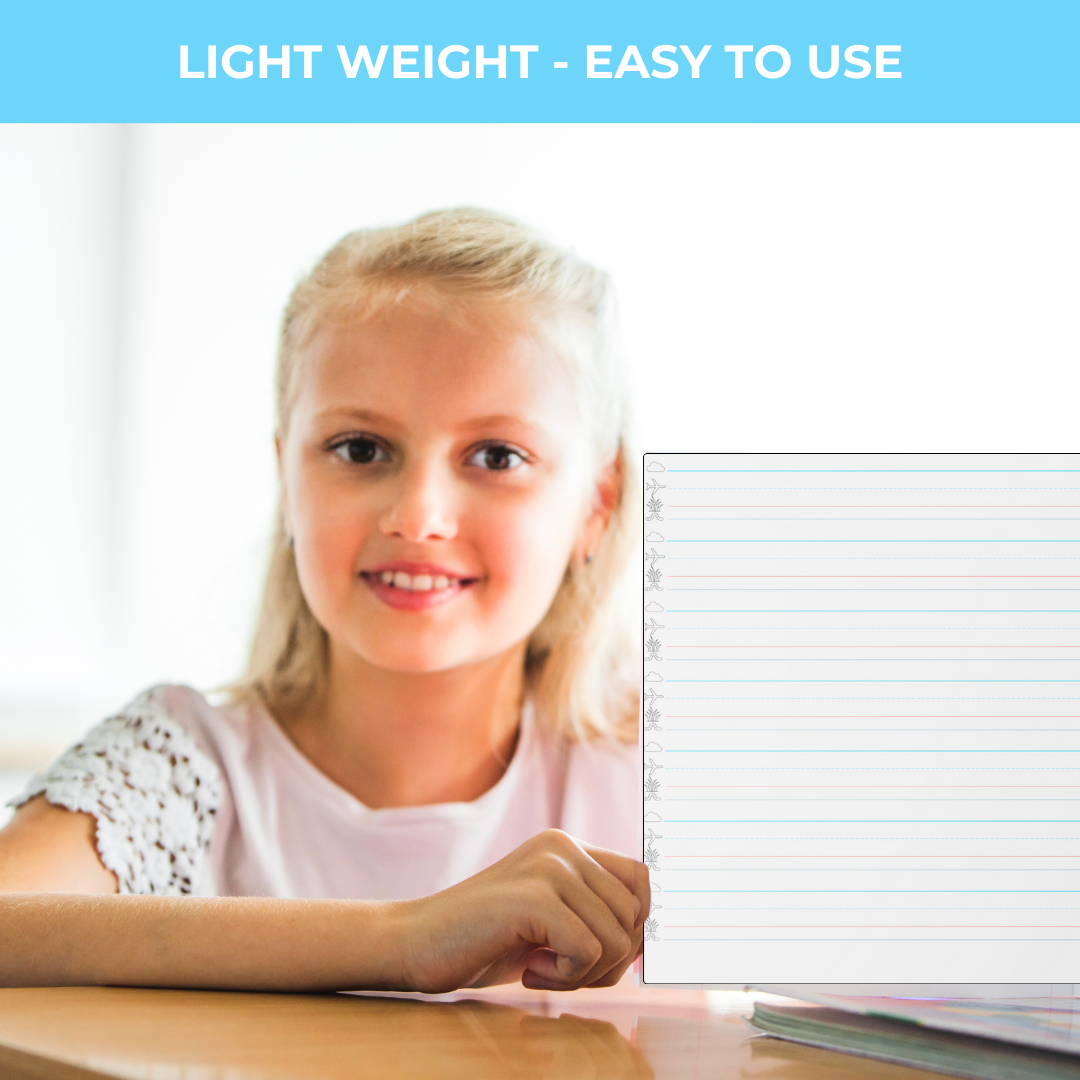 Kindergarten Lined Dry Erase Whiteboards 6 Pack