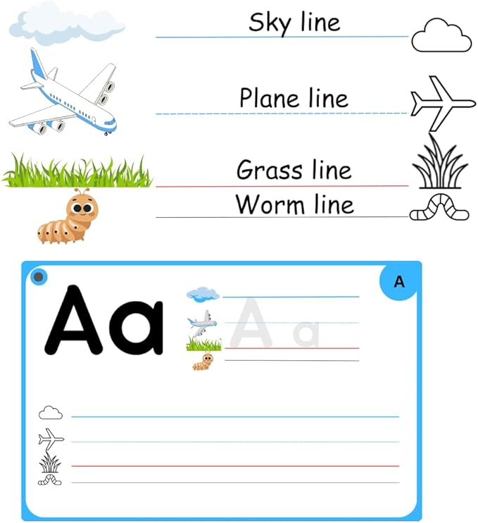 Dry Erase Alphabet Flash Cards with Dry Erase Marker Bundle