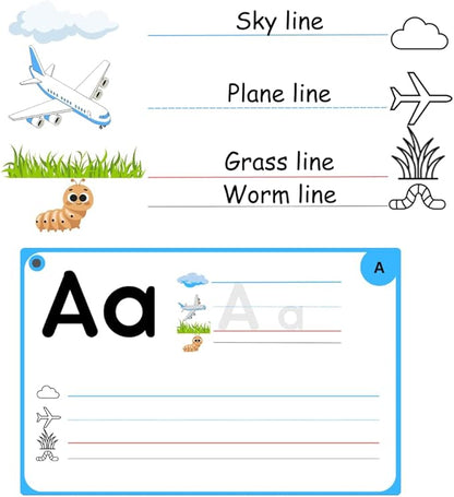 Dry Erase Alphabet Flash Cards with Dry Erase Marker Bundle