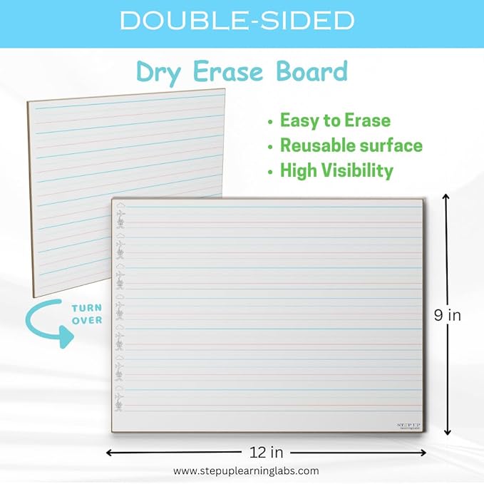 Kids Handwriting Practice Board (Double-Sided Dry Erase)